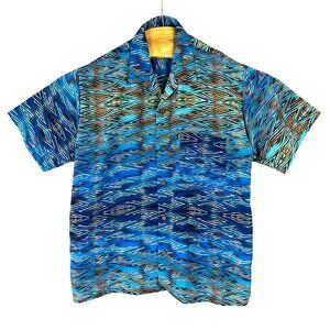 Vintage Pineapple Connection Hawaiian Shirt Men S Blue Disco Short Sleeve